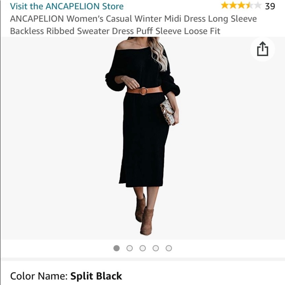 Women’s Midi Dress Long backless sweater long sleeve dress(brand new in package)